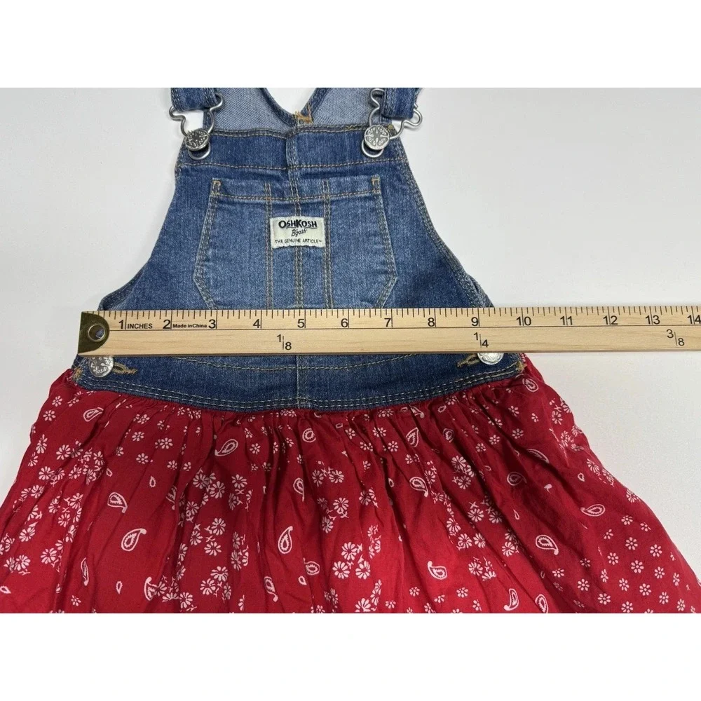 Denim Red Paisley Dress 4T Party Skirt OSHKOSH B'gosh‎ Vestbak